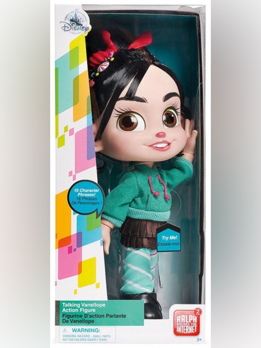 Disney Wreck It Ralph Vanellope Von Schweetz Singing doll Animator